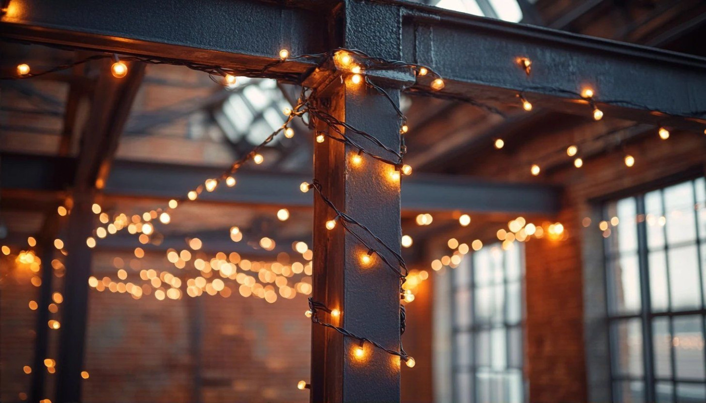 Techniques pour moderniser le style industriel avec des lumières festives